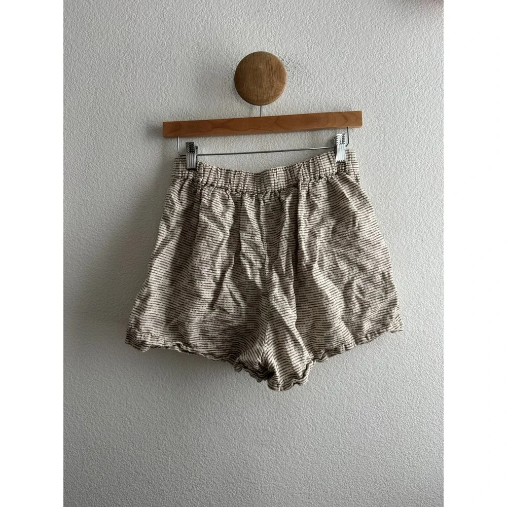 Madewell Linen Blend Pull On Jacquard Shorts Size Small - Picture 4 of 7